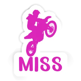 Motocross Rider Sticker Miss Image