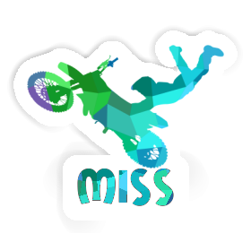 Motocross Rider Sticker Miss Image