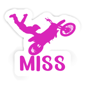 Autocollant Motocrossiste Miss Image