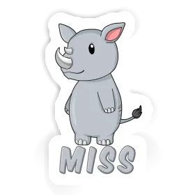 Sticker Rhino Miss Image