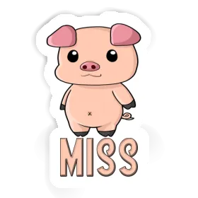 Aufkleber Miss Schweinchen Image