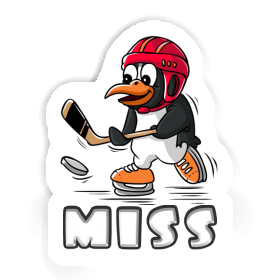 Autocollant Miss Pingouin de hockey Image