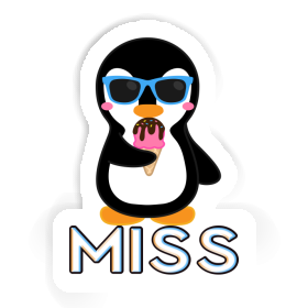 Autocollant Pingouin Miss Image