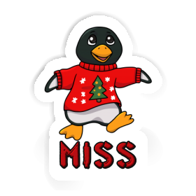 Autocollant Miss Pingouin de Noël Image