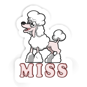 Pudel Sticker Miss Image