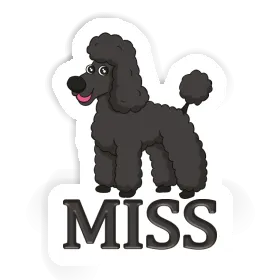 Miss Autocollant Caniche Image