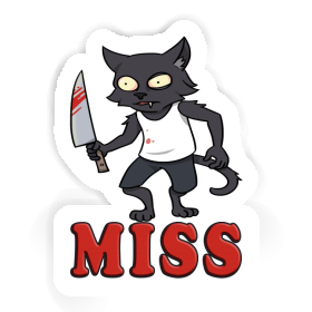 Sticker Miss Psycho Cat Image