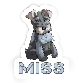 Schnauzer Sticker Miss Image