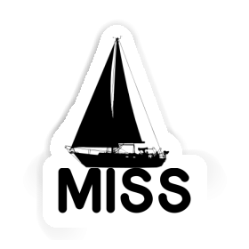 Segelboot Aufkleber Miss Image