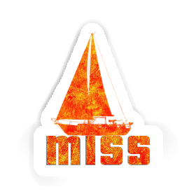 Miss Sticker Sailboat Image