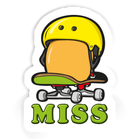 Sticker Skateboard Egg Miss Image