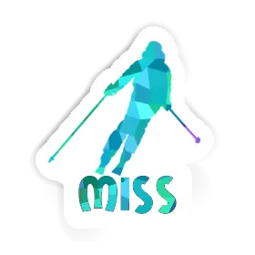 Sticker Skier Miss Image