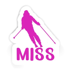 Sticker Skifahrerin Miss Image