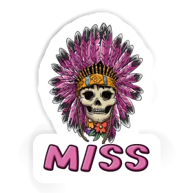 Miss Sticker Ladys Skull Image