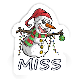 Snowman Sticker Miss Image