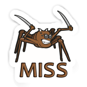 Sticker Kampfspinne Miss Image