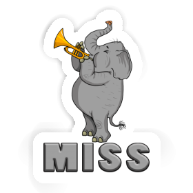 Sticker Elephant Miss Image