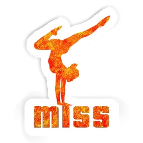 Miss Sticker Yoga Woman Image