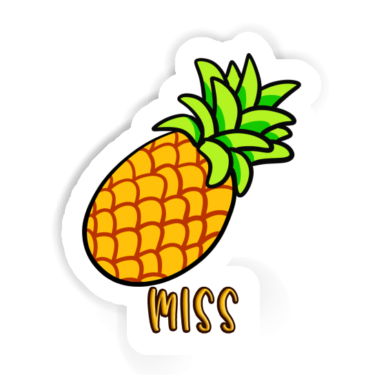 Miss Autocollant Ananas Notebook Image