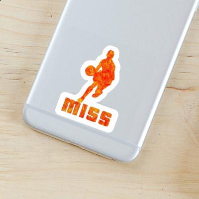 Aufkleber Basketballspieler Miss Laptop Image