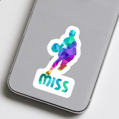 Sticker Miss Basketball Player Notebook Image