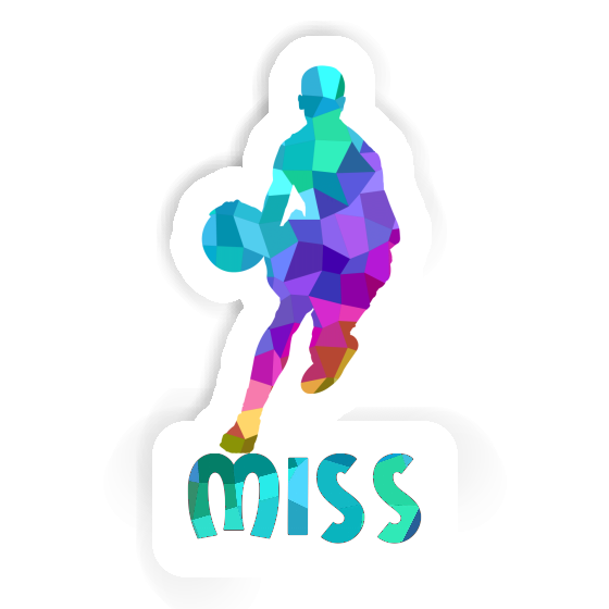 Sticker Miss Basketball Player Laptop Image