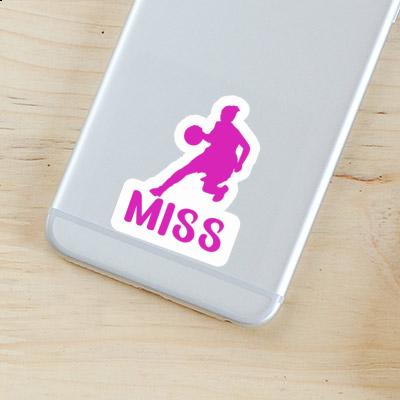 Sticker Basketballspielerin Miss Notebook Image