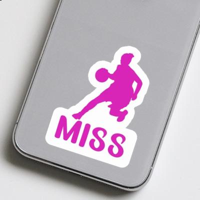 Aufkleber Miss Basketballspielerin Laptop Image