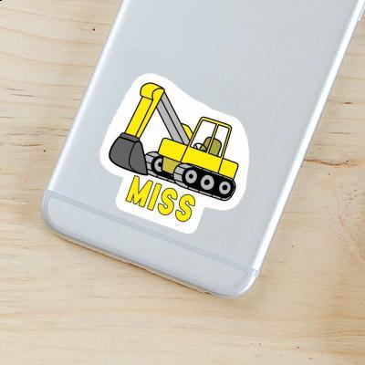 Excavator Sticker Miss Notebook Image