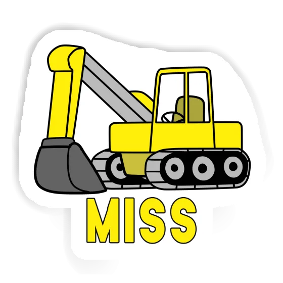 Excavator Sticker Miss Laptop Image