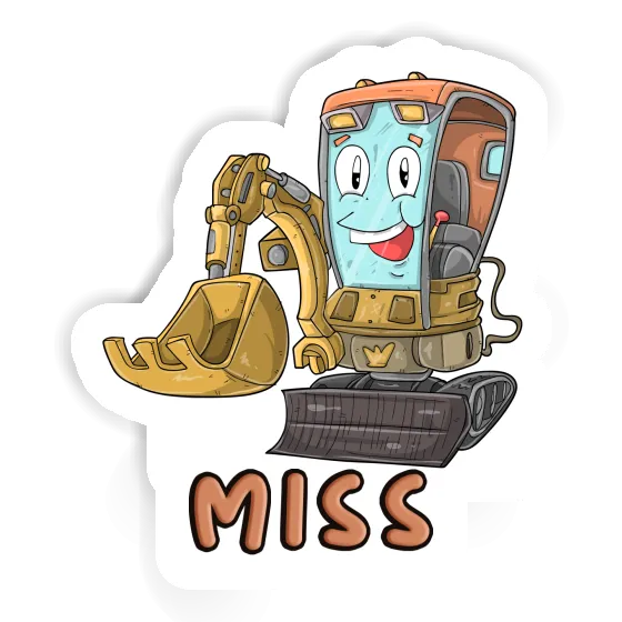 Sticker Miss Little Excavator Laptop Image