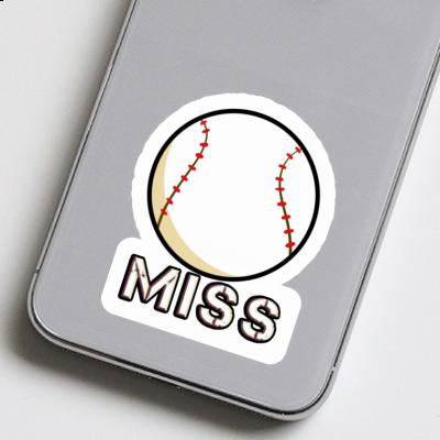 Baseball Ball Sticker Miss Gift package Image