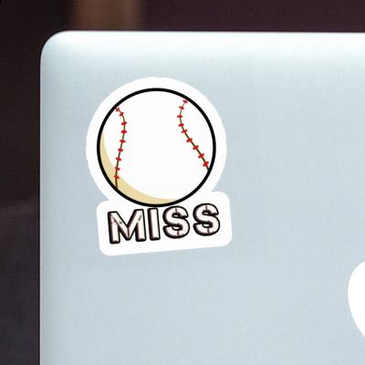 Balle de baseball Autocollant Miss Image