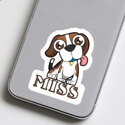 Aufkleber Beagle-Hund Miss Gift package Image