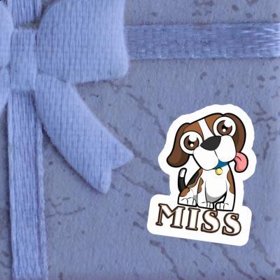 Beagle Dog Sticker Miss Image