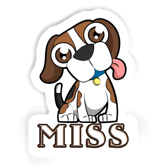 Aufkleber Beagle-Hund Miss Notebook Image