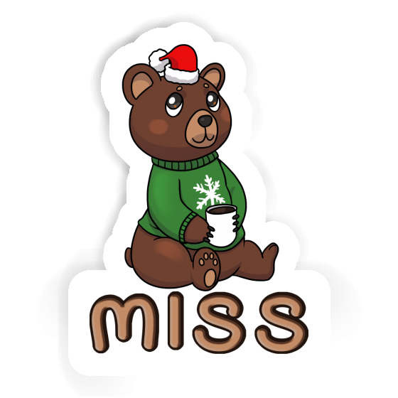 Sticker Miss Christmas Bear Gift package Image