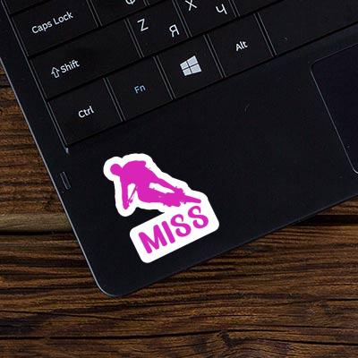 Sticker Miss Biker Laptop Image