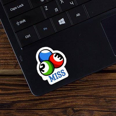 Sticker Billiard Ball Miss Laptop Image