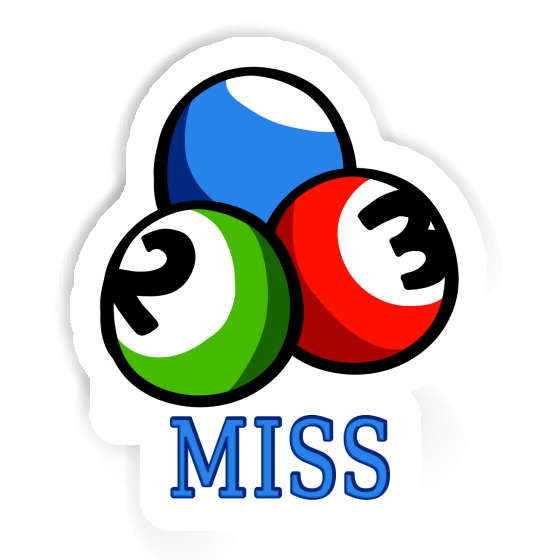 Sticker Billiard Ball Miss Gift package Image