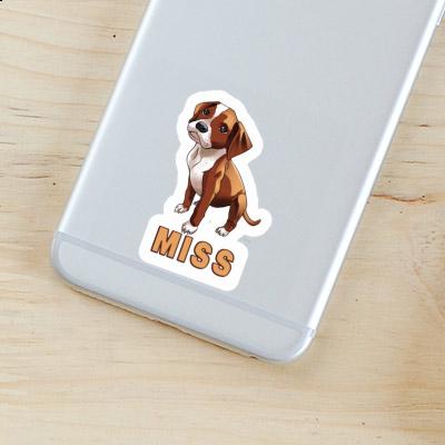 Boxer Dog Sticker Miss Laptop Image