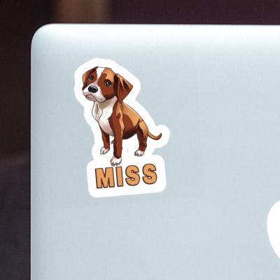 Boxer Dog Sticker Miss Image