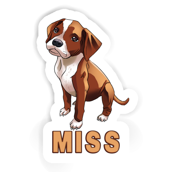 Boxerhund Sticker Miss Image