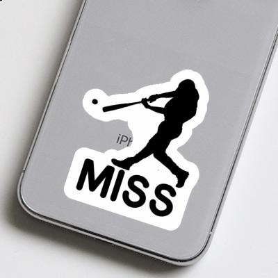 Sticker Miss Baseball Player Notebook Image