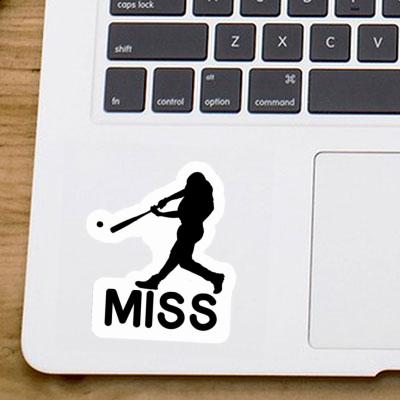 Sticker Miss Baseball Player Image