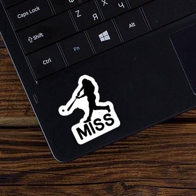 Sticker Baseballspieler Miss Gift package Image