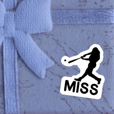 Sticker Baseballspieler Miss Notebook Image