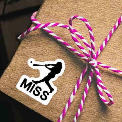 Sticker Baseballspieler Miss Notebook Image