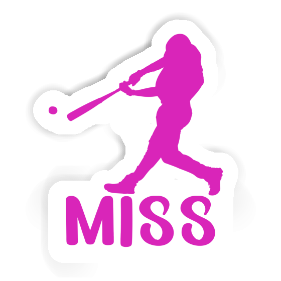 Baseballspieler Aufkleber Miss Notebook Image