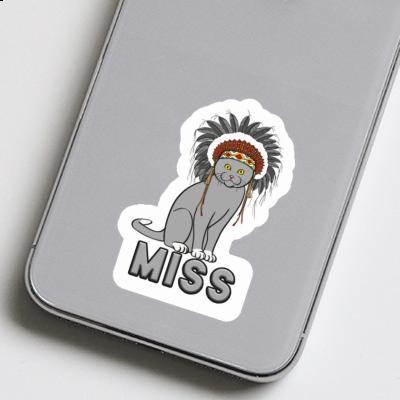 Sticker Miss Indian Cat Notebook Image